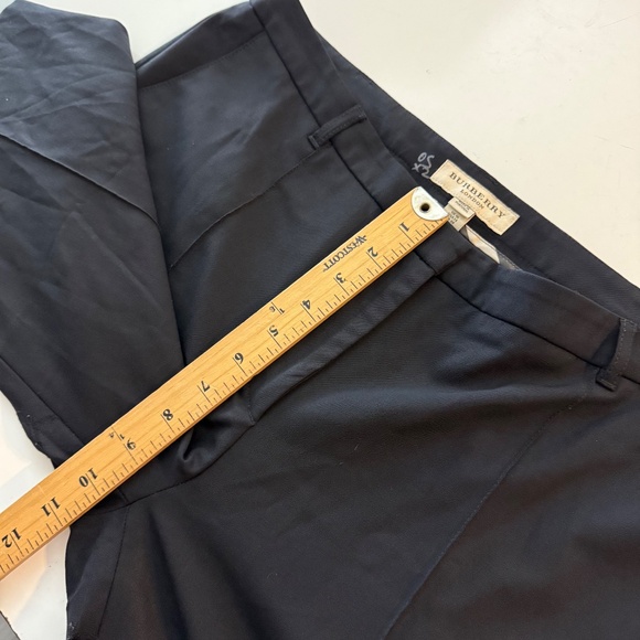 Burberry London Designer Solid Black Wool Stretch Blazer Suit Set Womens Size 14 - Picture 9 of 16